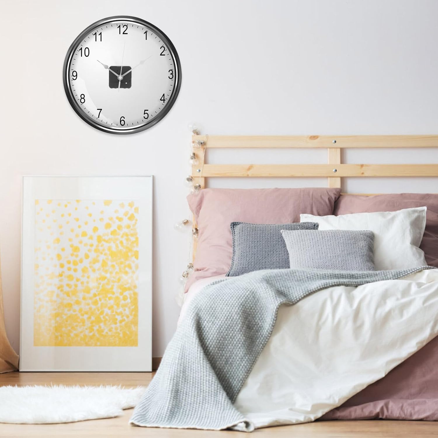 Supvox Reverse Rotating Quartz Wall Clock Movement Kit - Silver