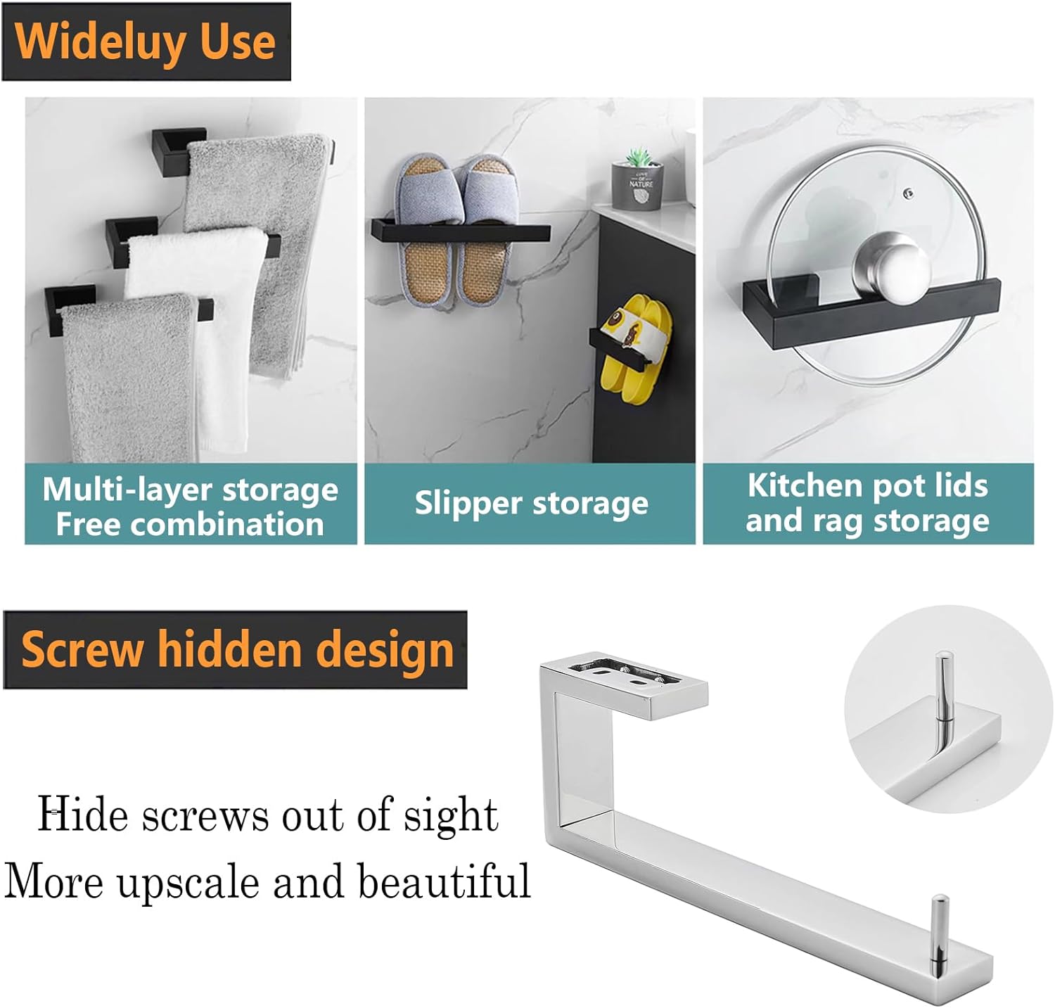 Hand Towel Holder Rust-Proof Modern Design