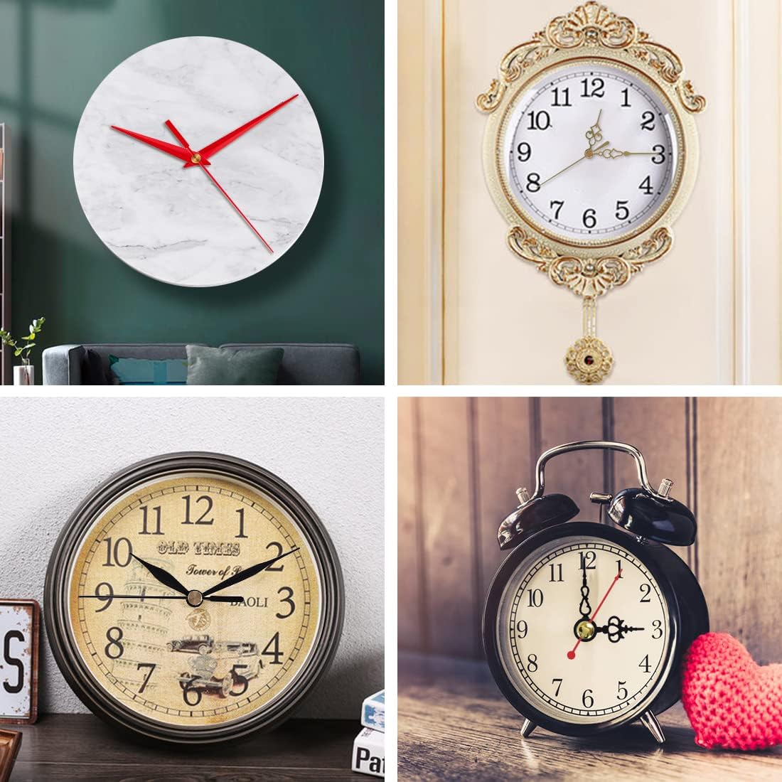 9-Piece Clock Kit for DIY Clock Replacement and Repair