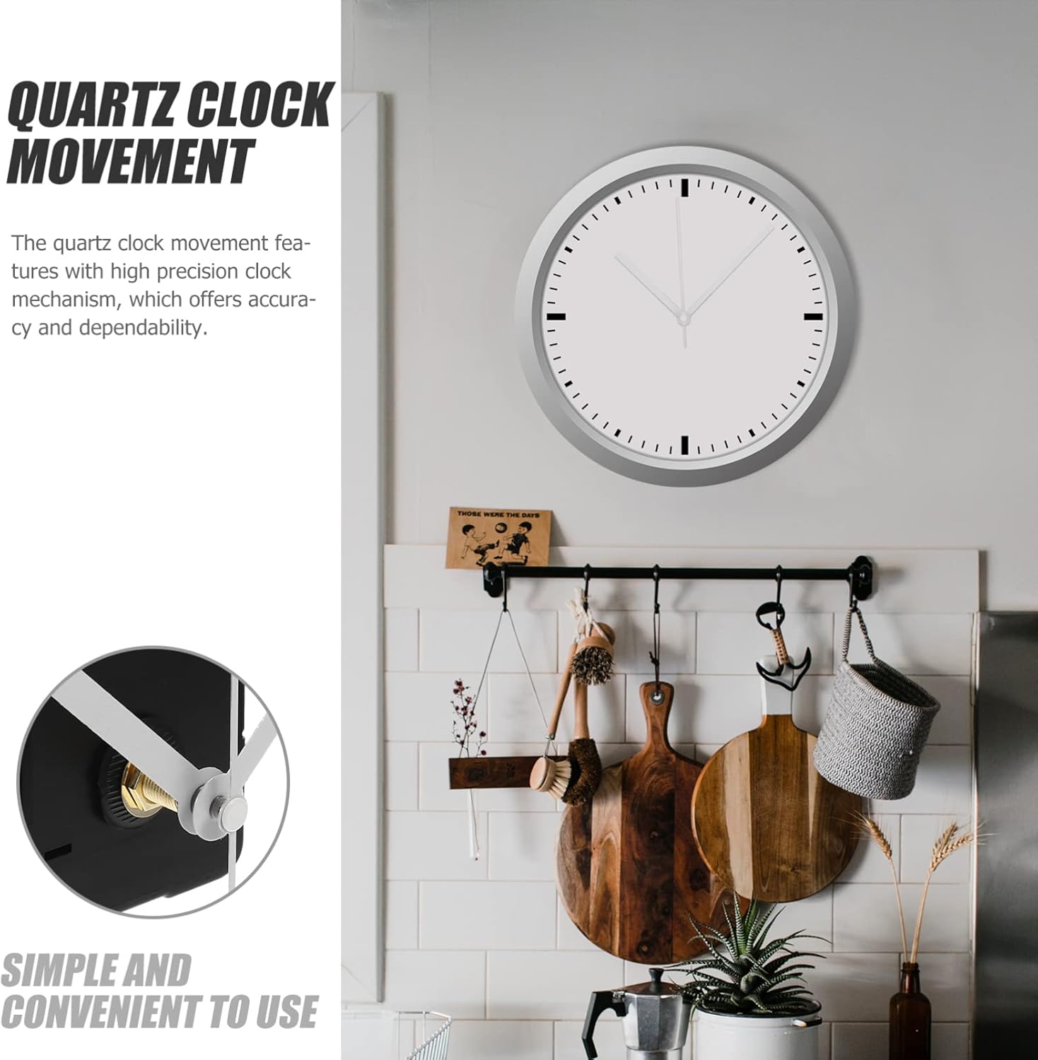 SUPVOX Clock Mechanism Replacements for DIY Wall Clocks 2-Piece Set