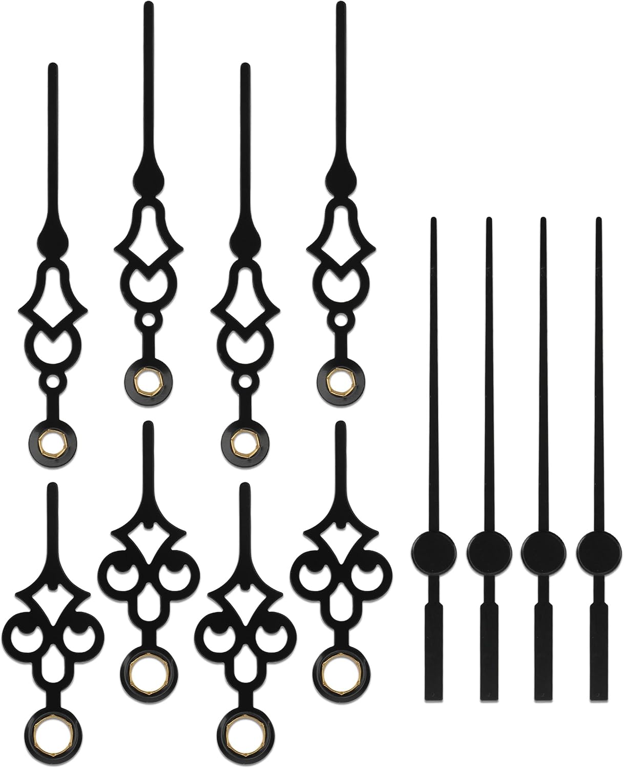 Small Antique Clock Hands Set 8 for Table Watches Black Durable Stylish