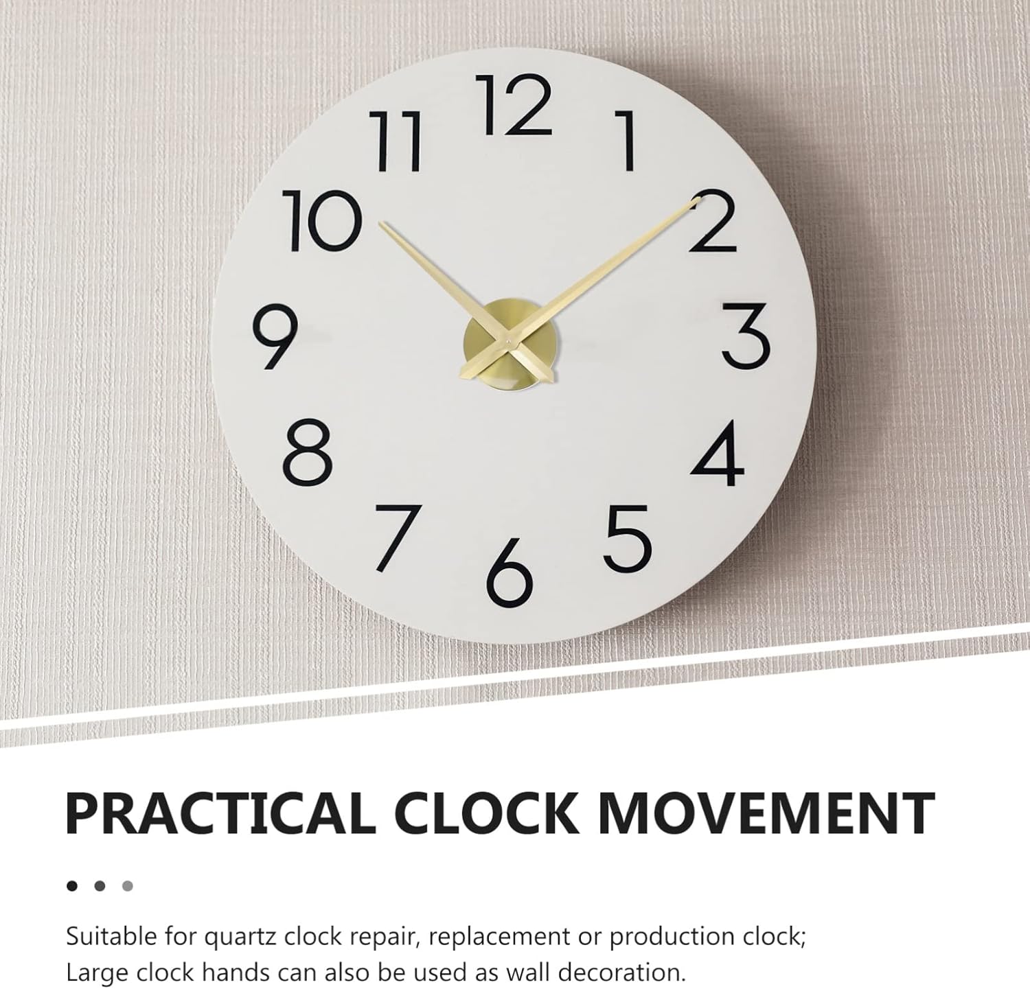 3D Wall Clock Mechanism Replacement with High-Quality Aluminum