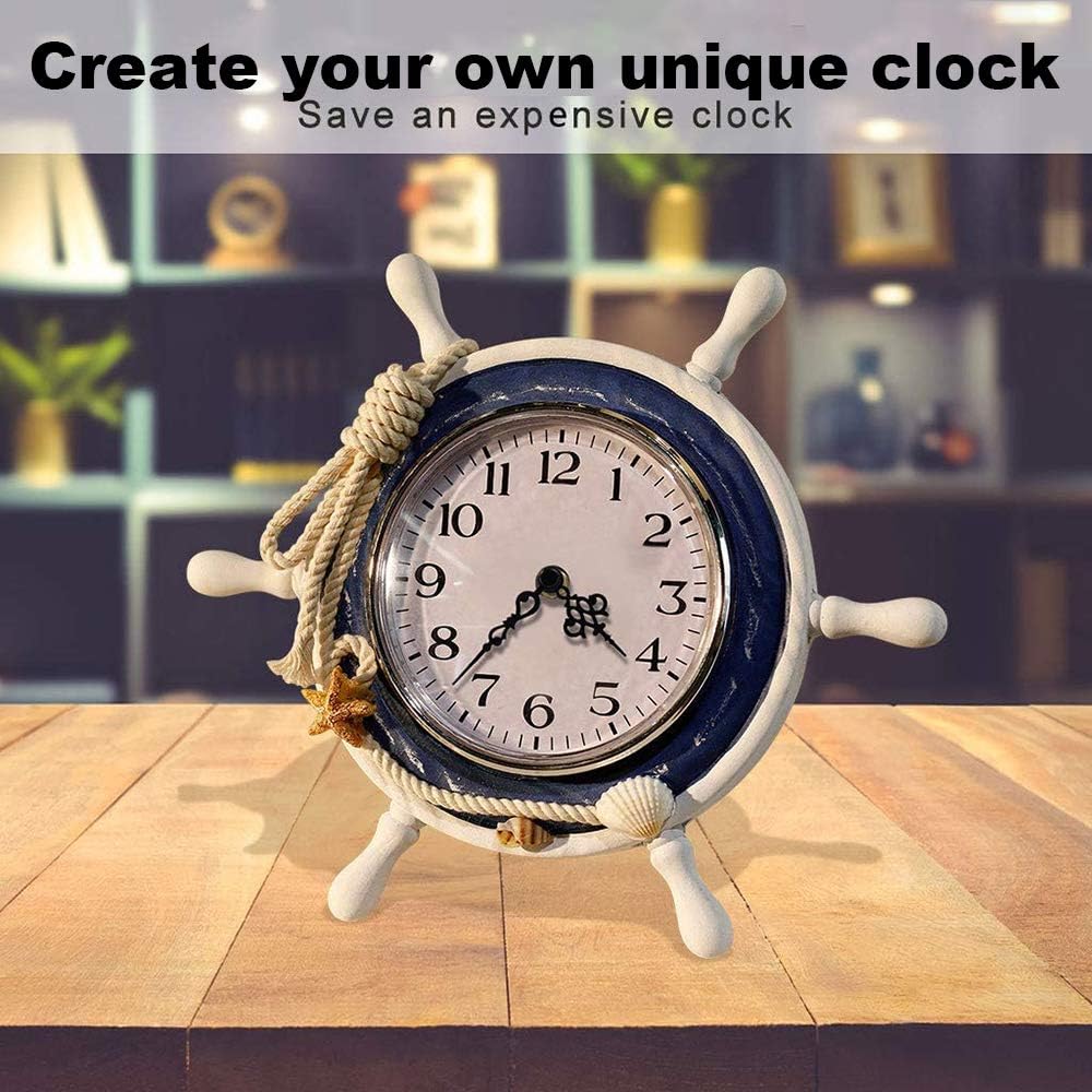 EMOON 2-Piece Clock Mechanism Kit with 4 Pairs Slot Hands