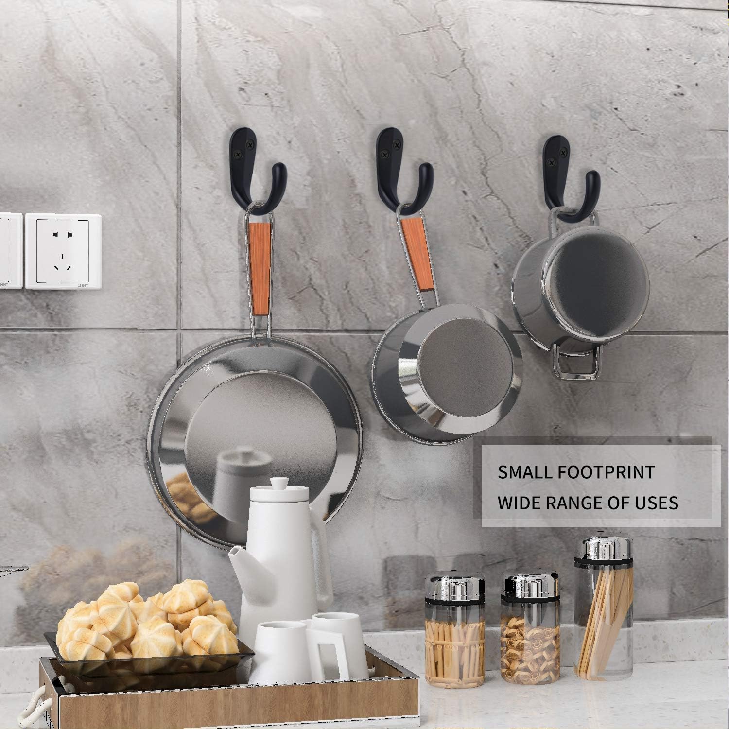 15-Piece Folding Wall-Mounted Coats Towels Hooks for Home Use