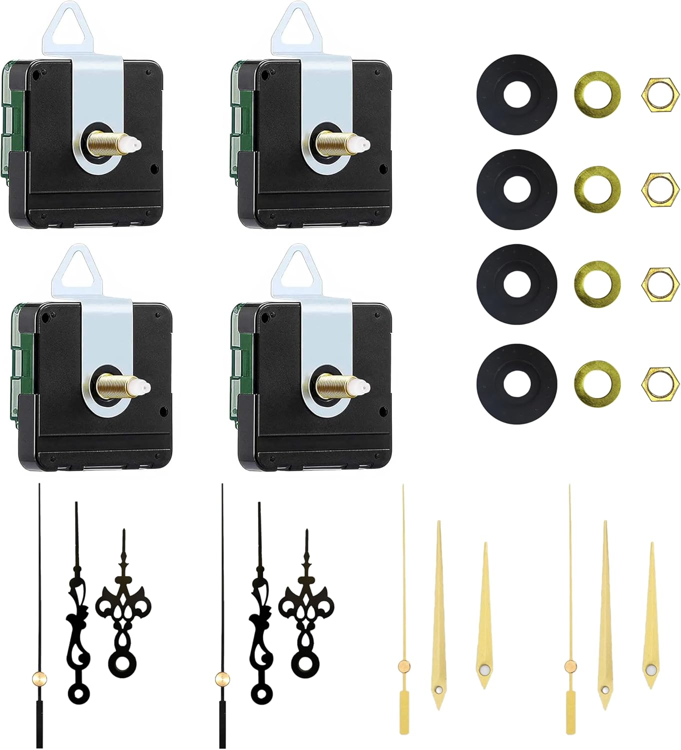 Atyusvic 4PCS Silent Clock Movement for DIY 185mm Soft Start Mechanism