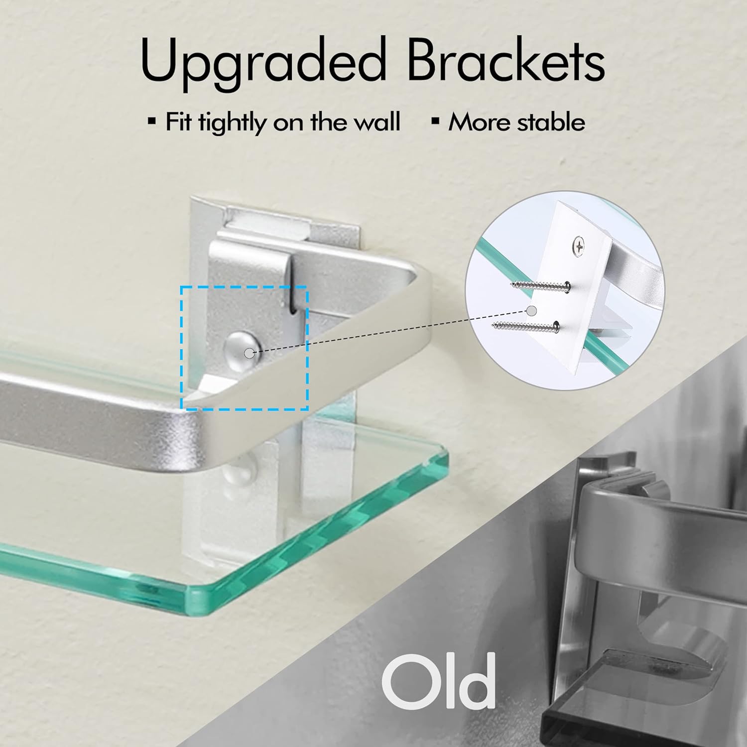Sturdy 8mm Tempered Glass Shelves for Bathroom Storage