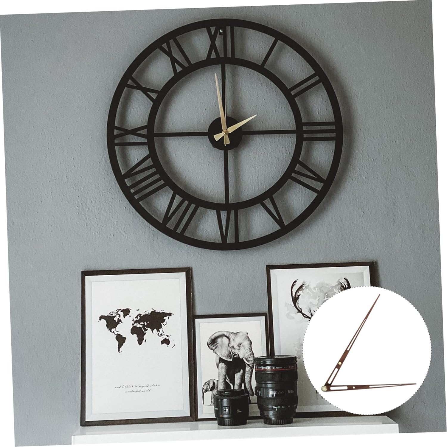 Modern Black walnut Wooden Clock Hands Set for DIY Clocks