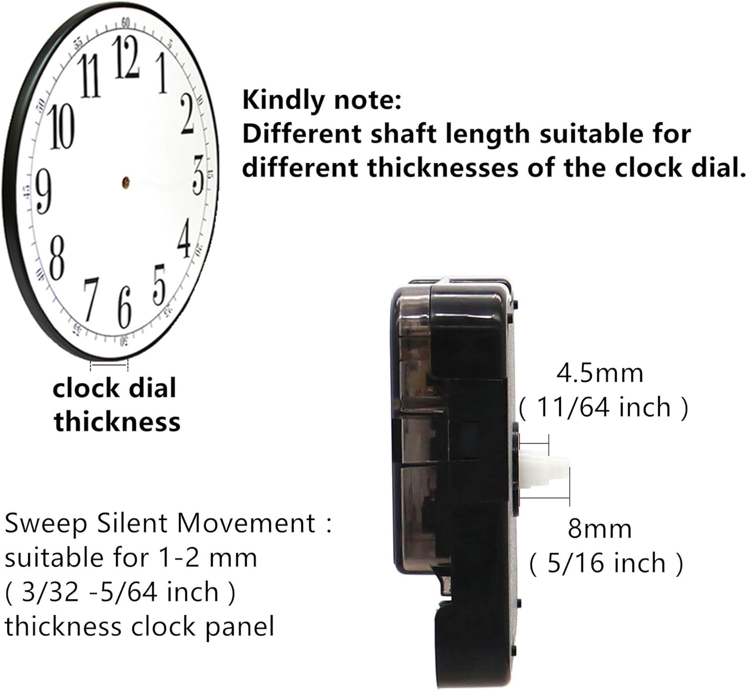 Craft Clock ReplacementShaft Durable and Easy to Install
