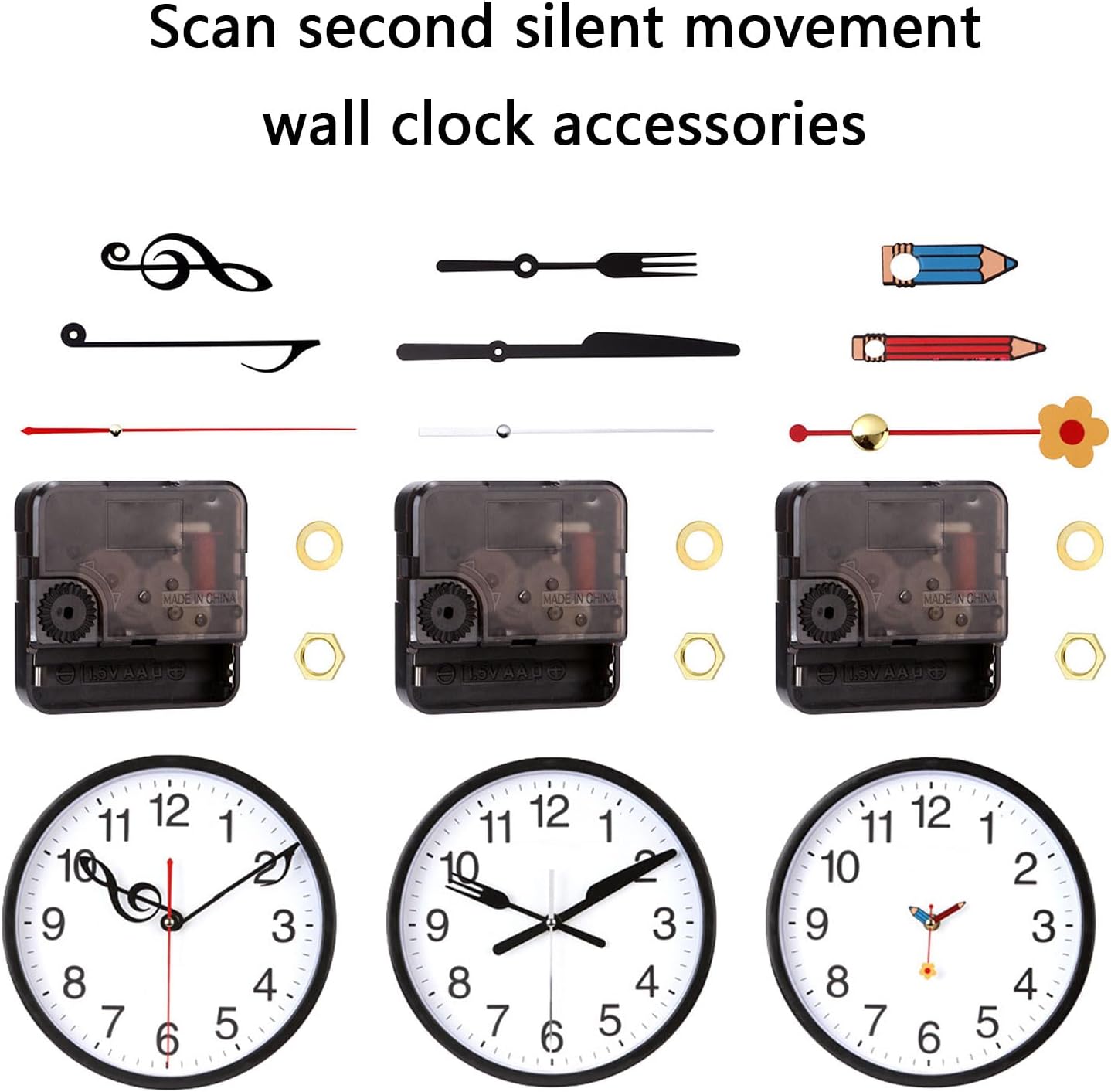 Long Shaft Clock Movement Set