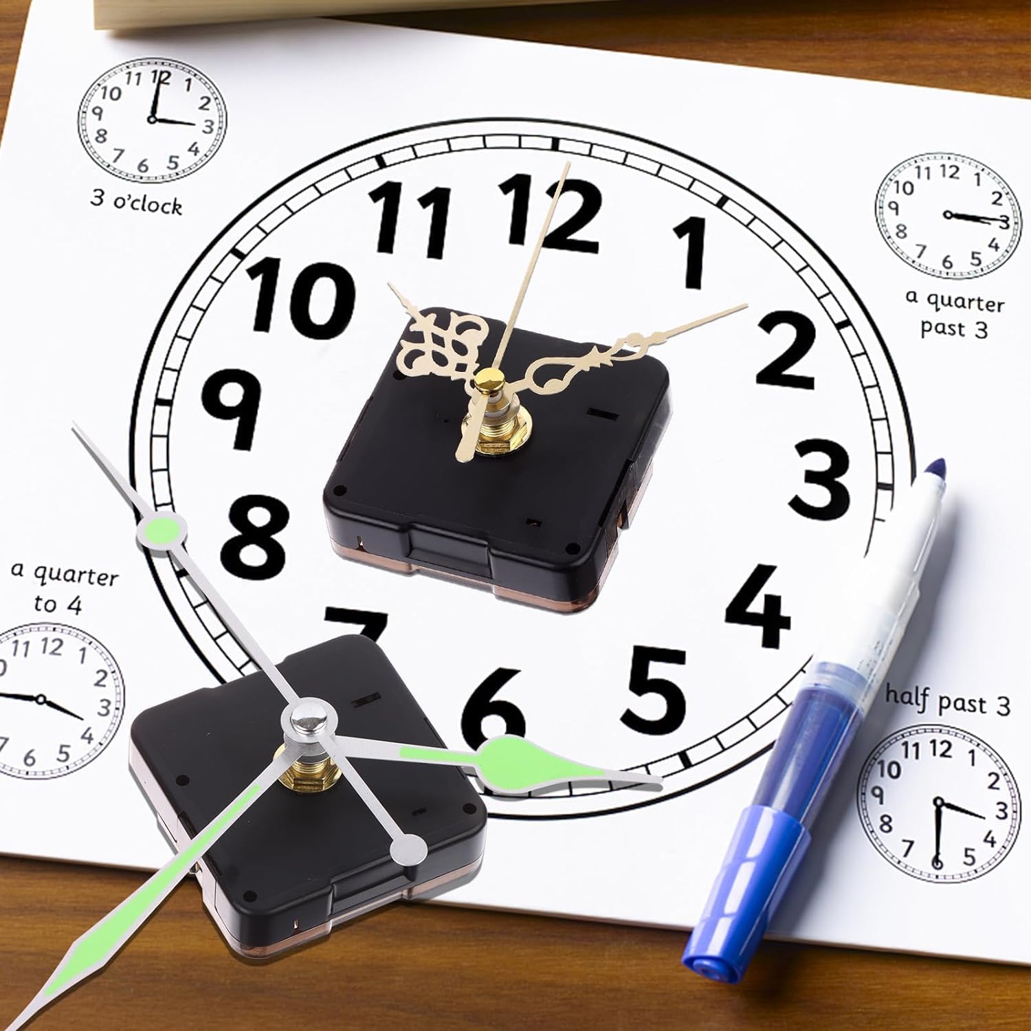 30-Pack Replacement Quartz Clock Movement Kit for Repairing Installing