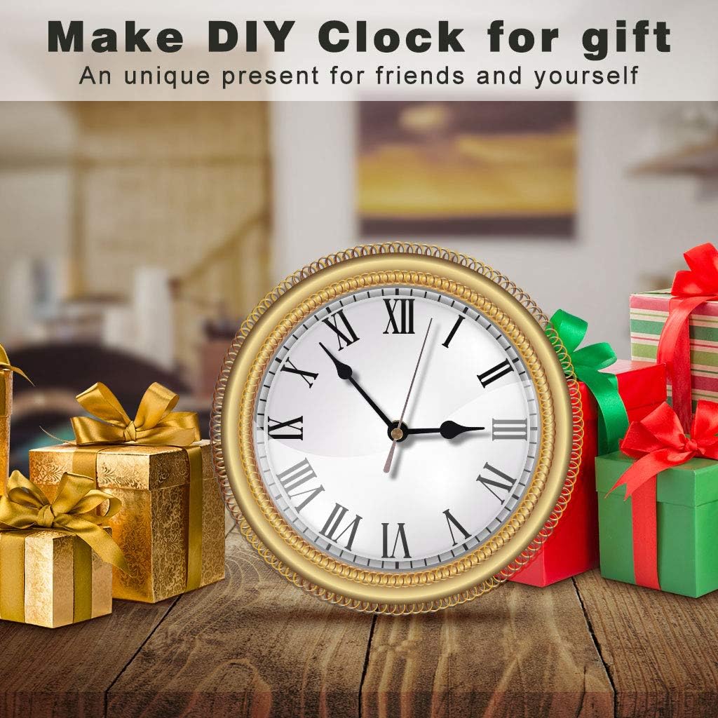 EMOON 2-Piece Clock Mechanism Kit with 4 Pairs Slot Hands