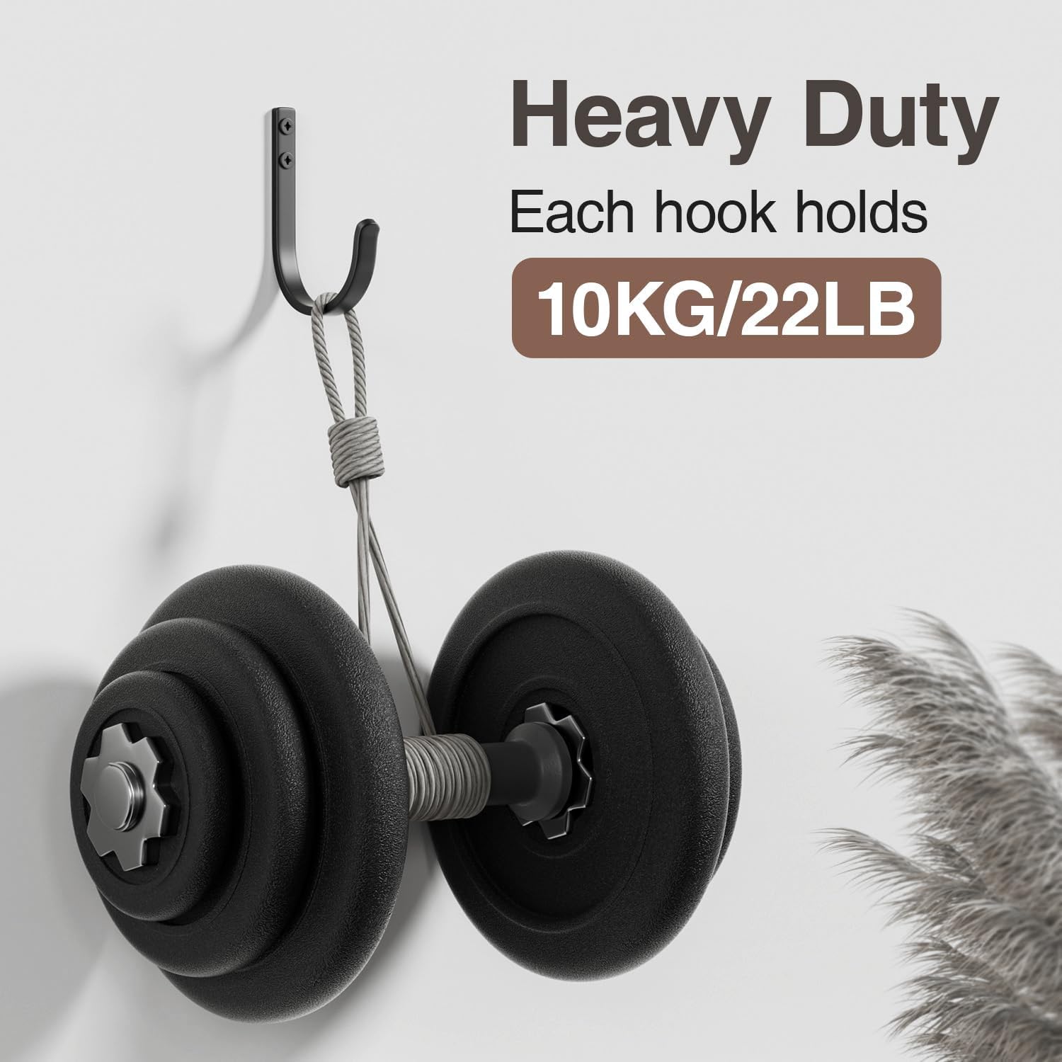 22LB Stainless Metal Robe Towel Hangers 5-Pack