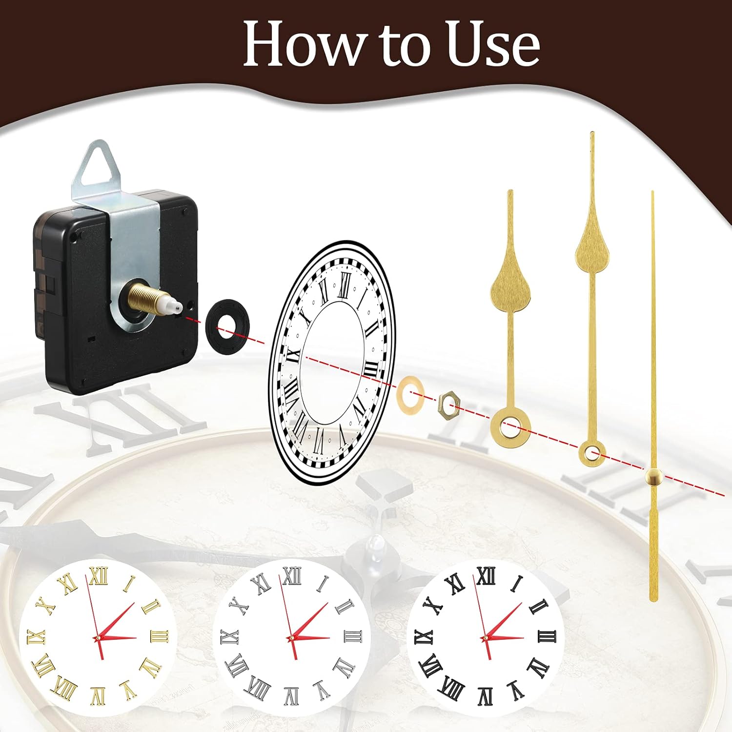 DIY Clock Kit Manual Wall Clock Repair Fast-acting Replacement Parts Collection