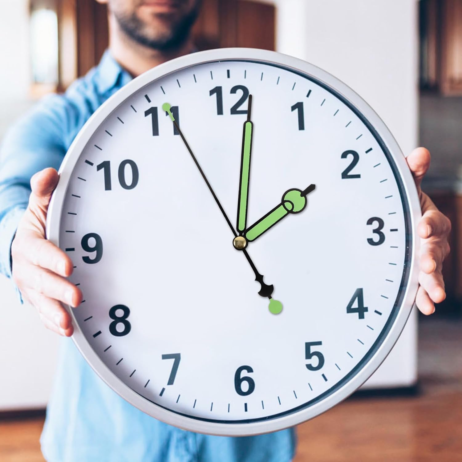 Set Clock Mechanism Replacement 3D Luminous Wall Clock Hands Easy to Install
