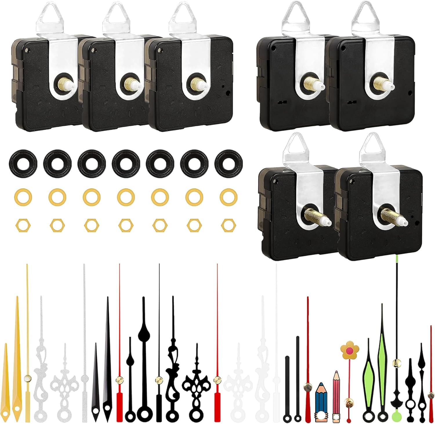 7-Piece Replacement Clock Mechanism Set