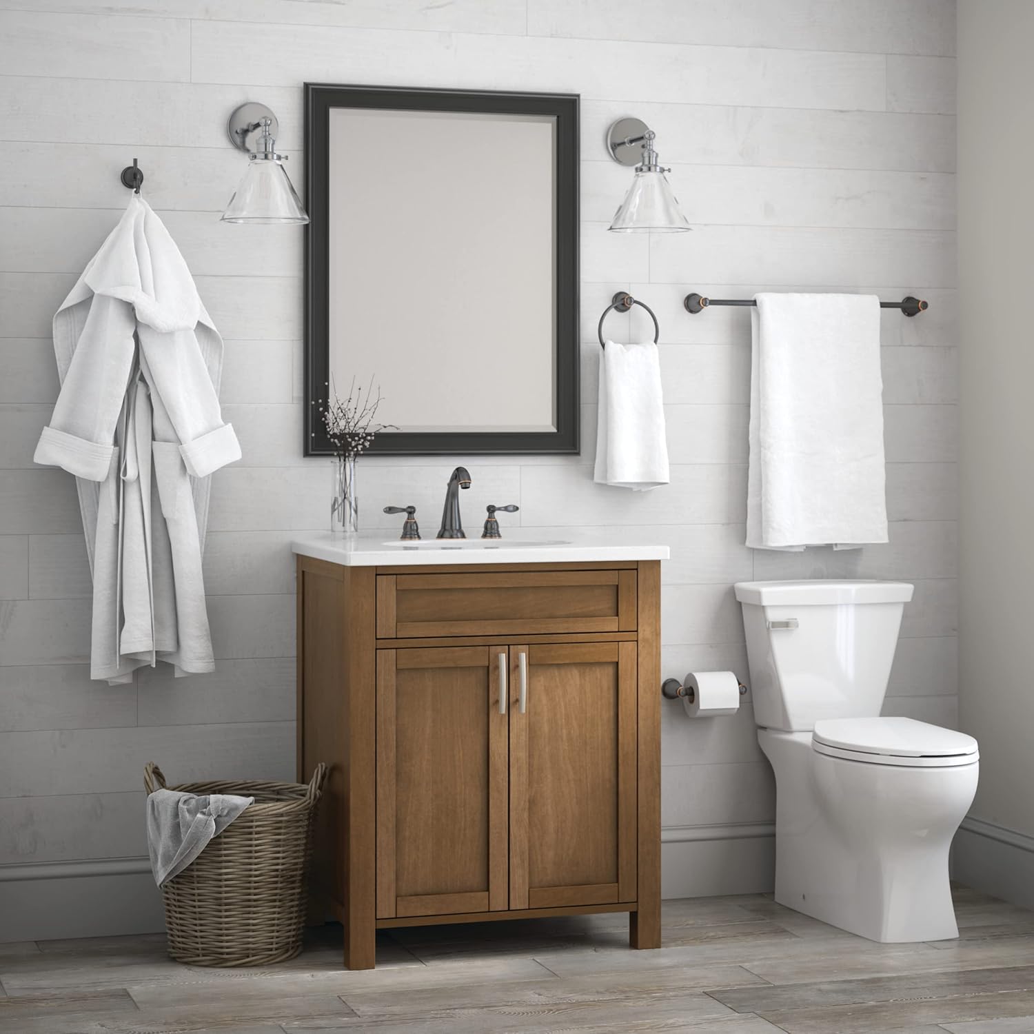Wall-Mounted Oil-Rubbed Bronze towel ring