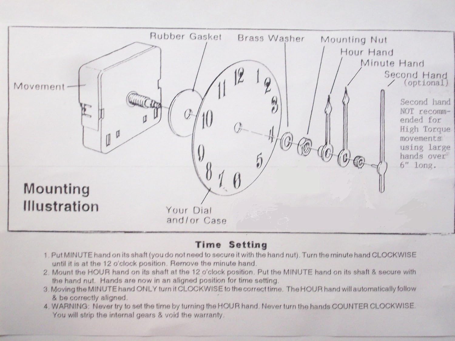 Quartz Clock Movement Kit Set - Perfect for Home Use