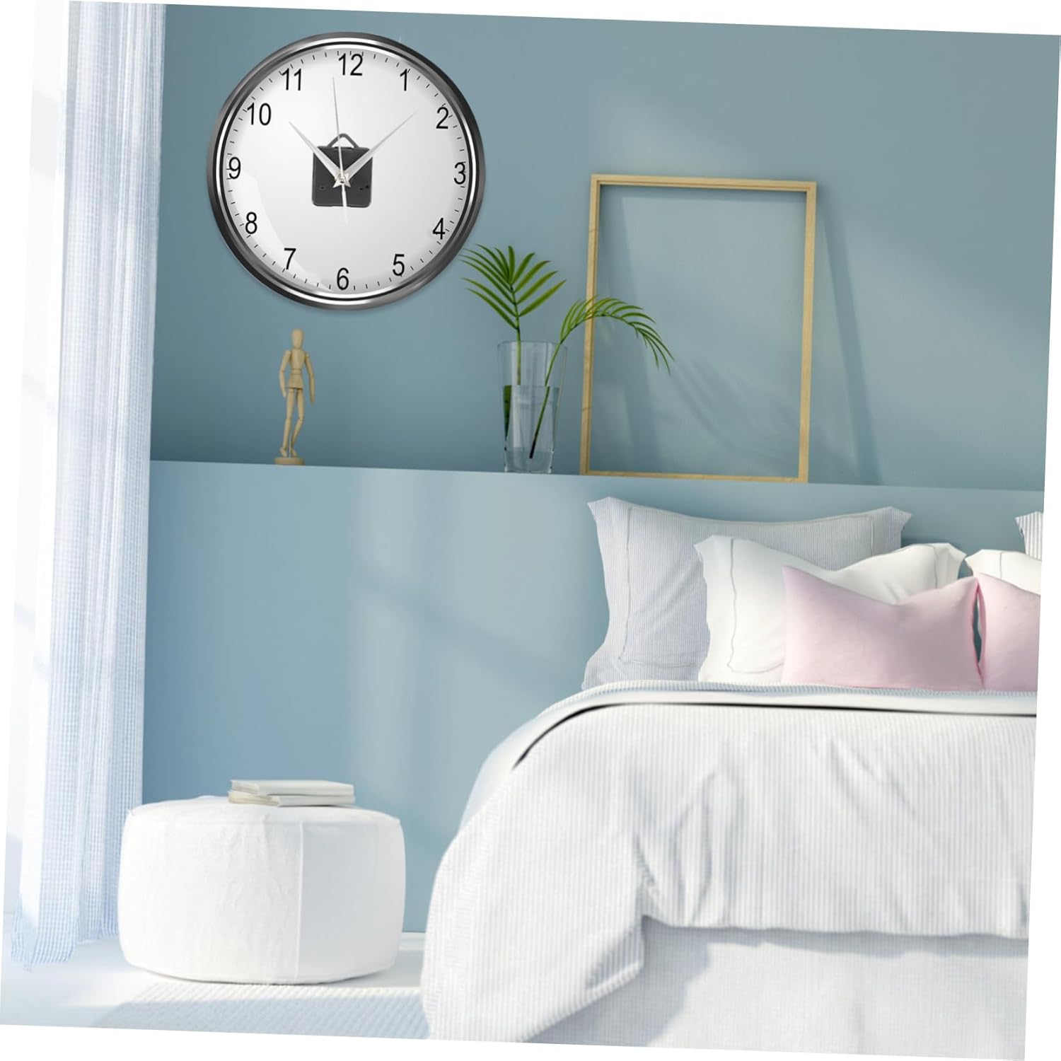 Homoyoyo Wall Clock Movement Kit 3-Hand Replacement with Silver Precise