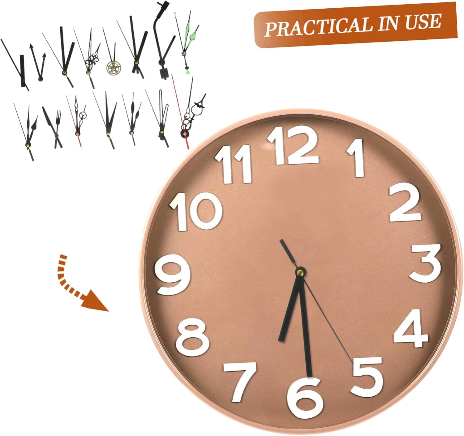 Replacement Clock Hands Kit for Wall Clocks Aluminum 15 Sets