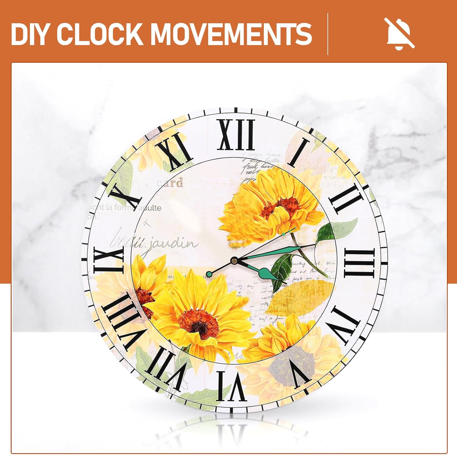 DOITOOL Wall Clock Replacement Movement Kit - Green