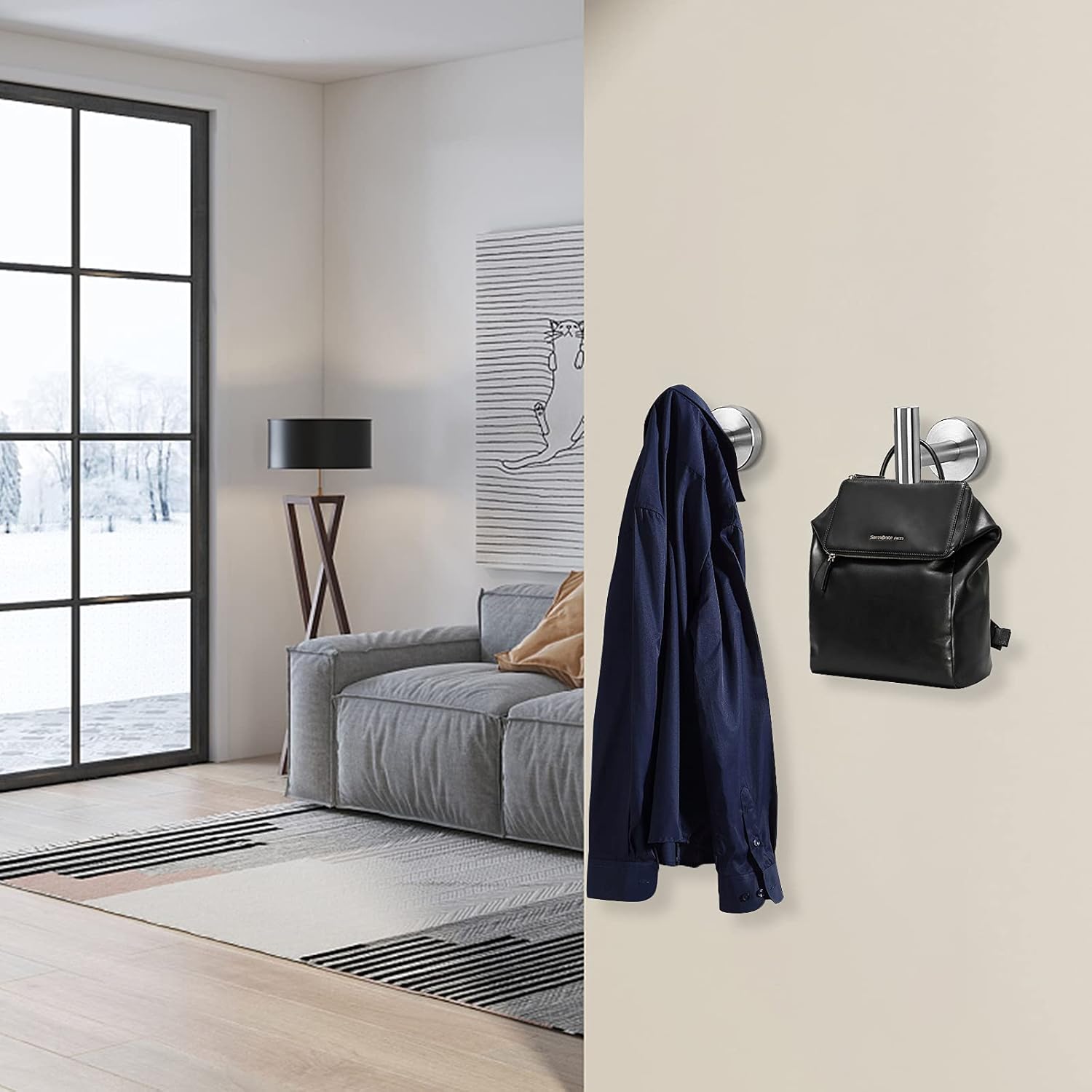 Versatile and Durable Towel Hook Set