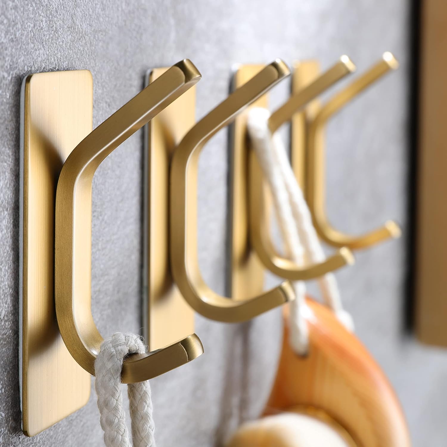 Taozun Gold Stainless Steel Adhesive Clips for Bathroom Bedroom