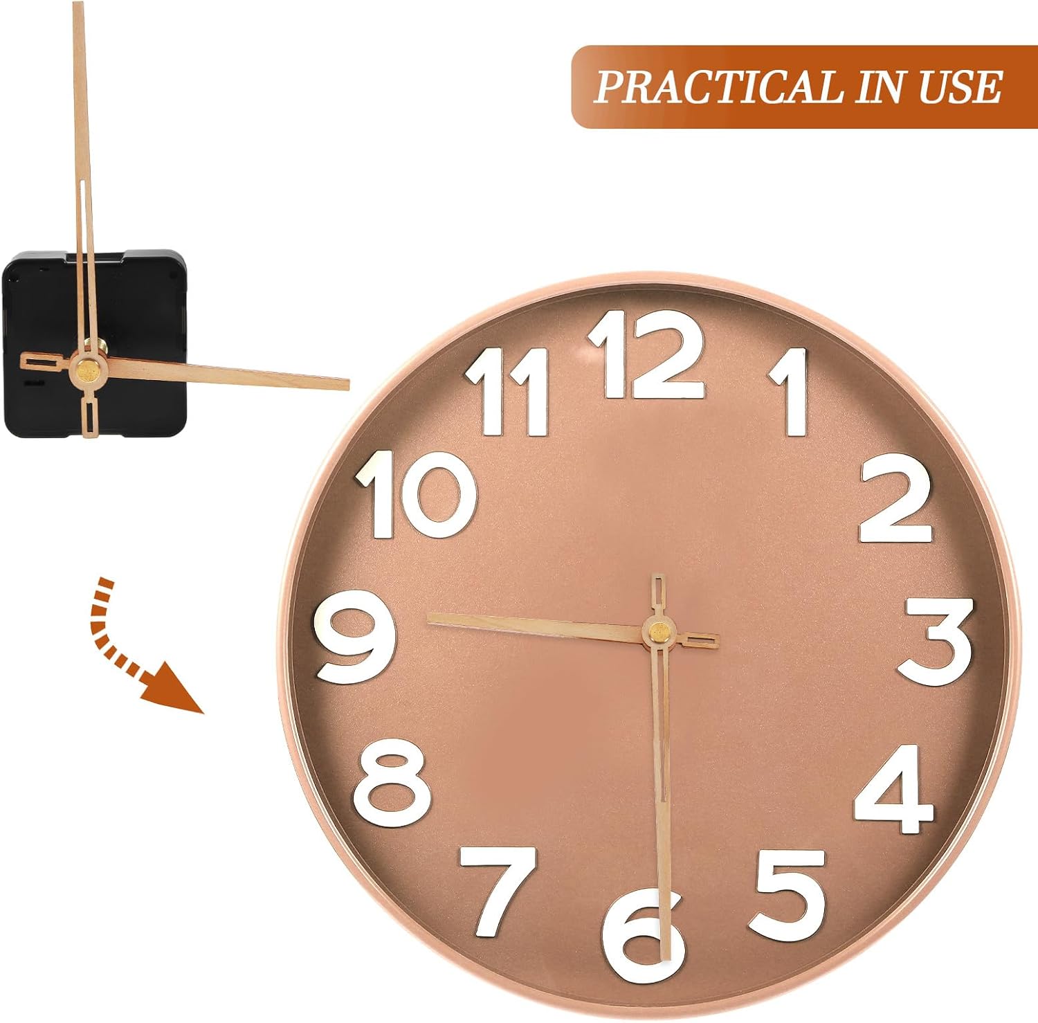 UKCOCO - Silent Quiet 10 quartz clock movement kit