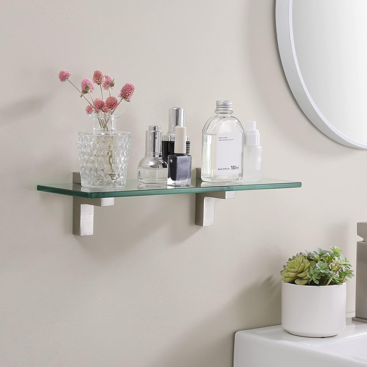 Safe Durable Bathroom Wall Shelf