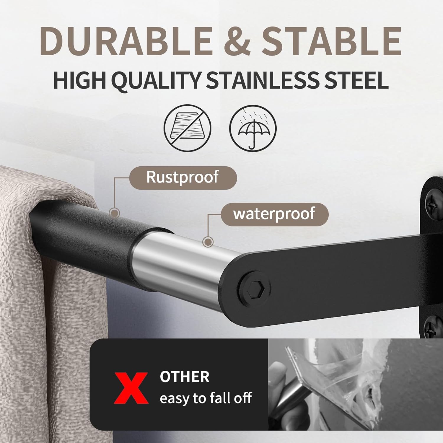 JUYSON 30-Inch Matte Black Towel Bar