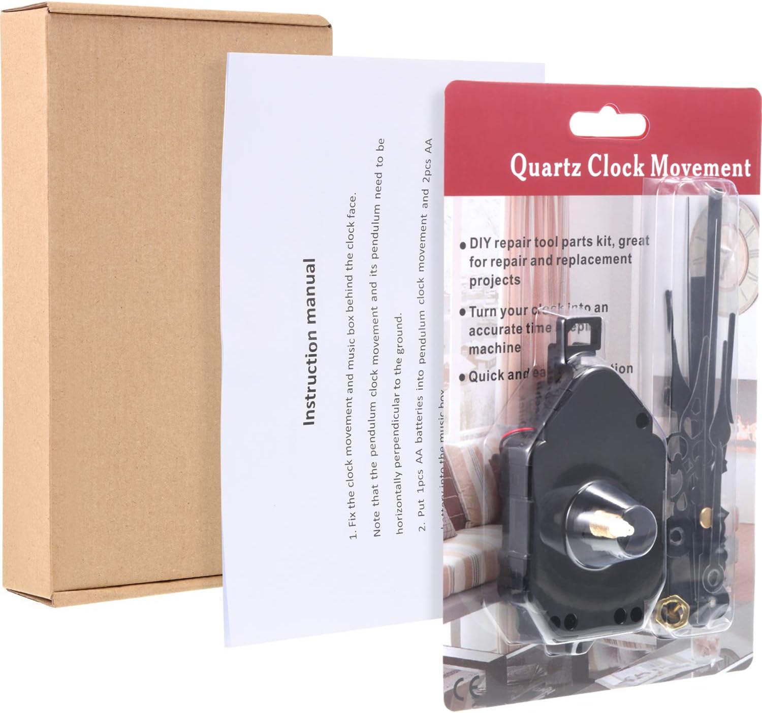 Quartz Pendulum Clock Movement Kit with Chime Music Box