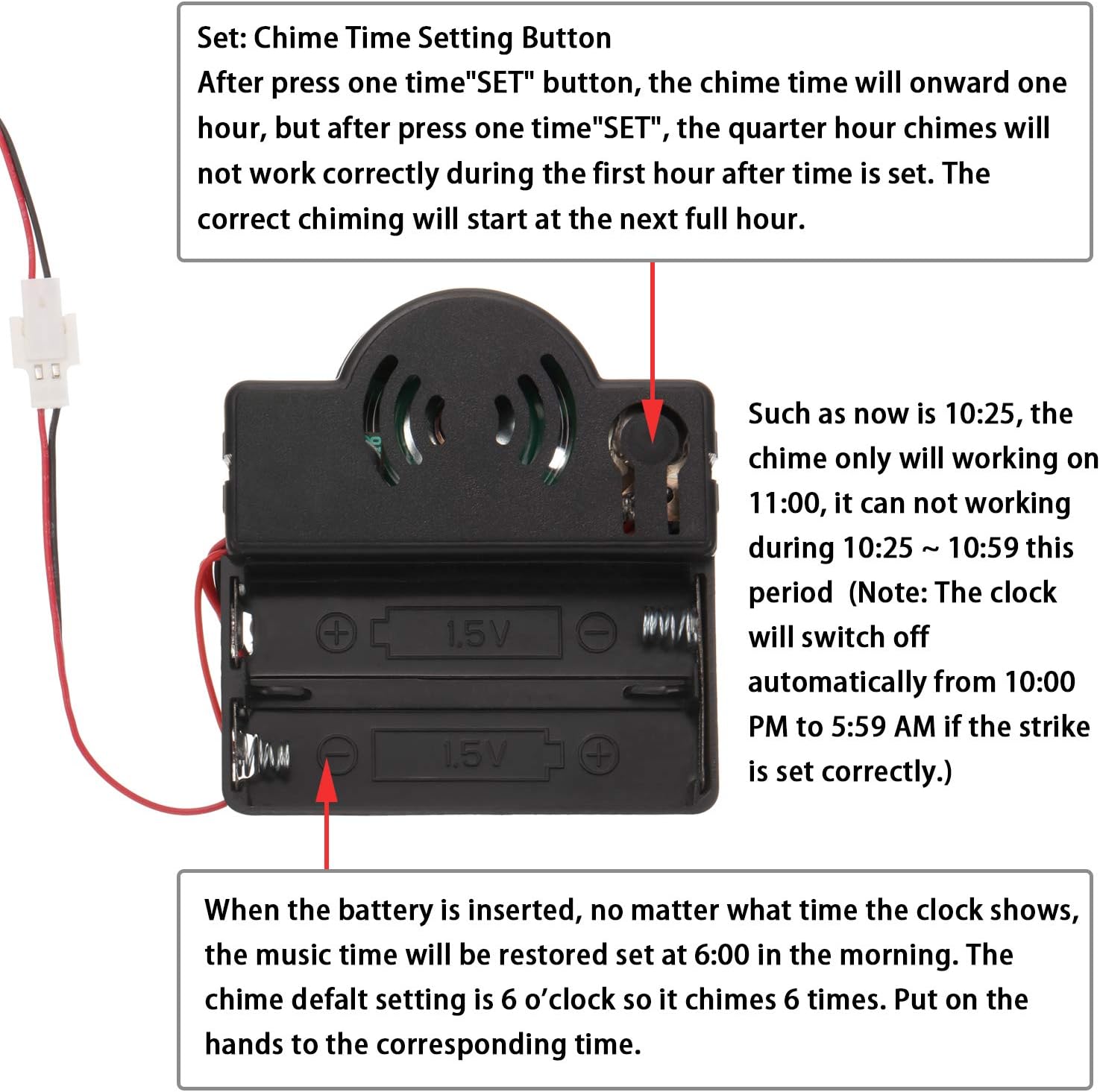 Quartz Pendulum Clock Movement Kit with Chime Music Box