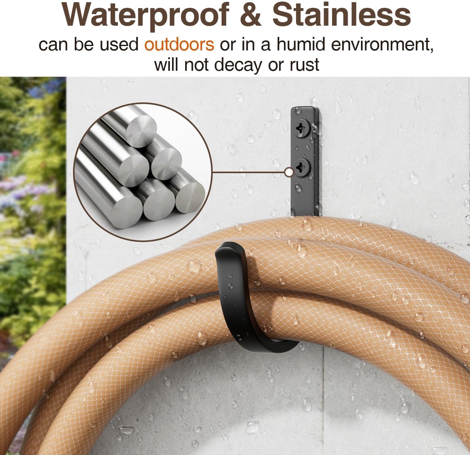 22LB Stainless Metal Robe Towel Hangers 5-Pack