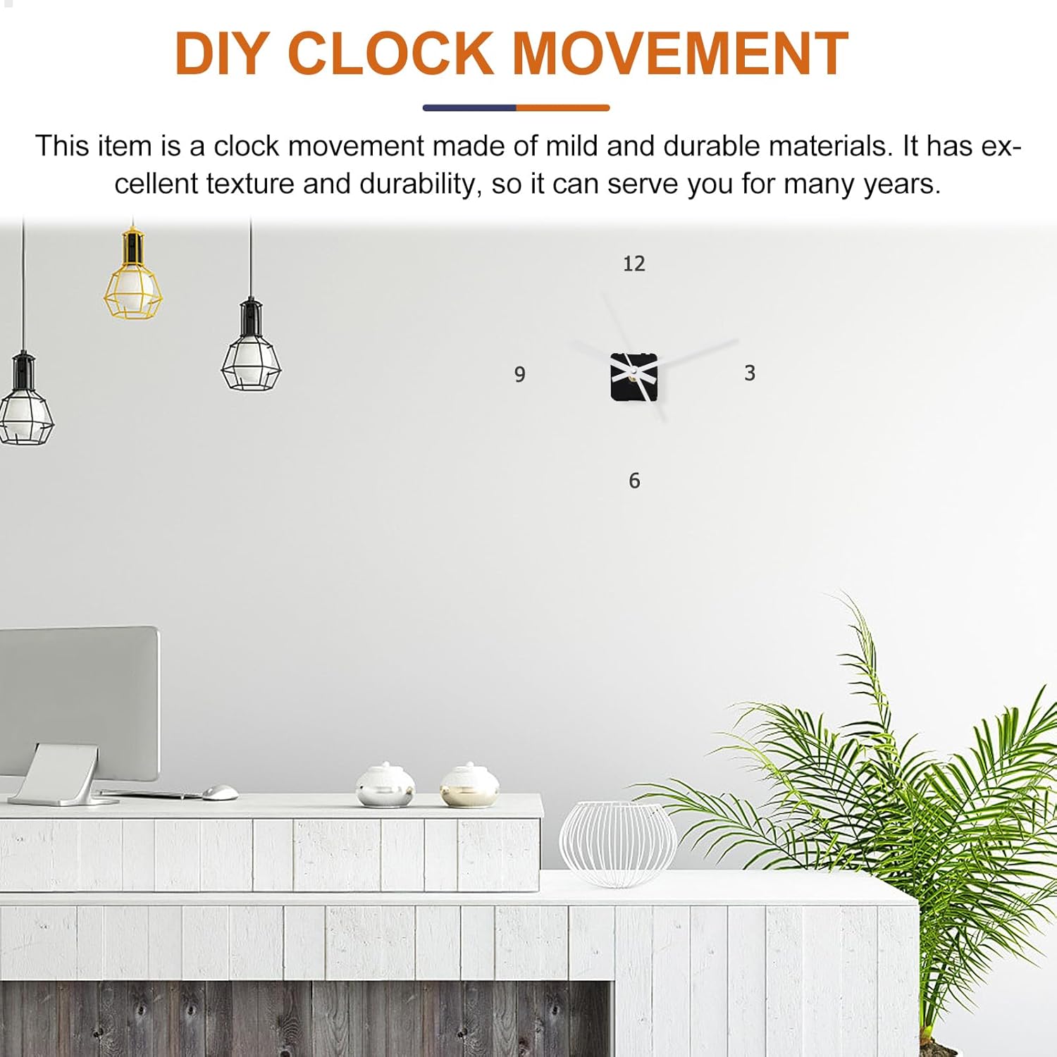 Cabilock DIY Clock Mechanism Replacement for Wall Clock Repair Noiseless Durable