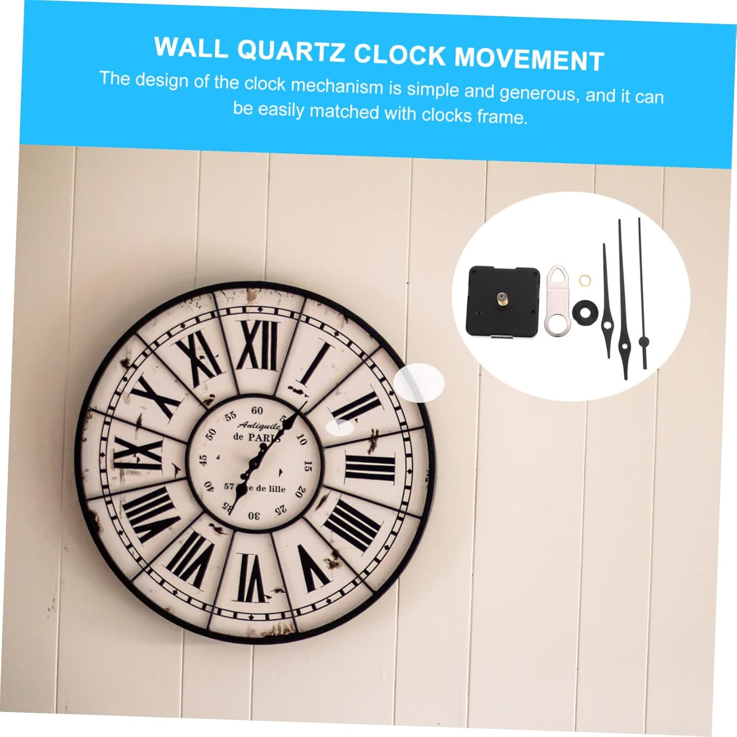Sturdy Battery Operated Clock Kit for Wall Clock Repairs DIY Projects