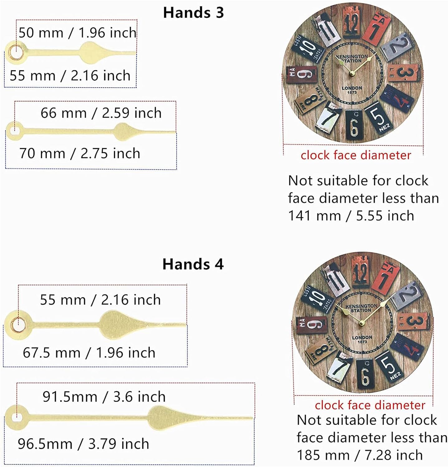 Wall Clock Timer Kit - DIY Replacement for 4 Pairs