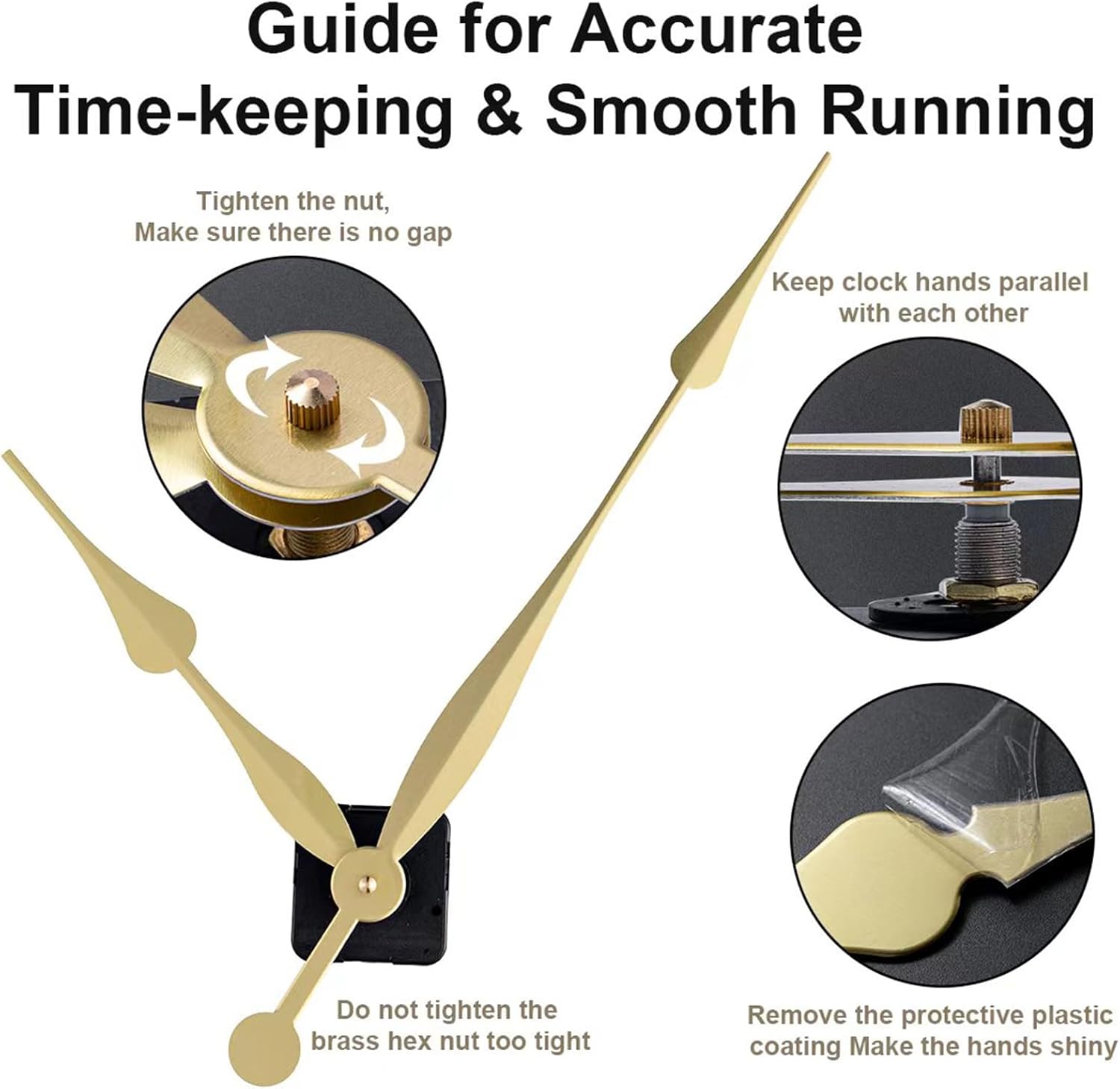 EMOON Clock Movement Mechanism Kit for Custom Repair