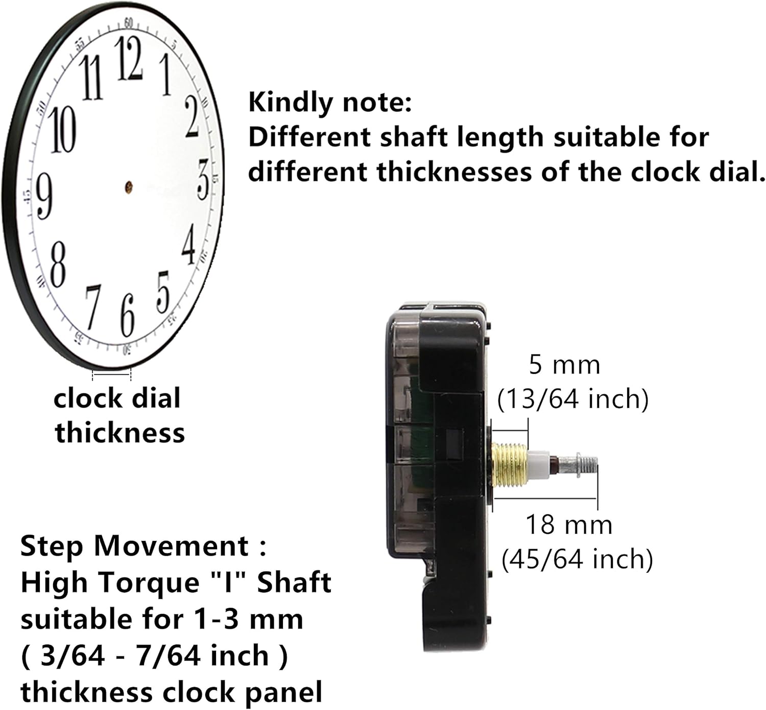 12888 TIKROUND Include Hands Wall Clock Movement