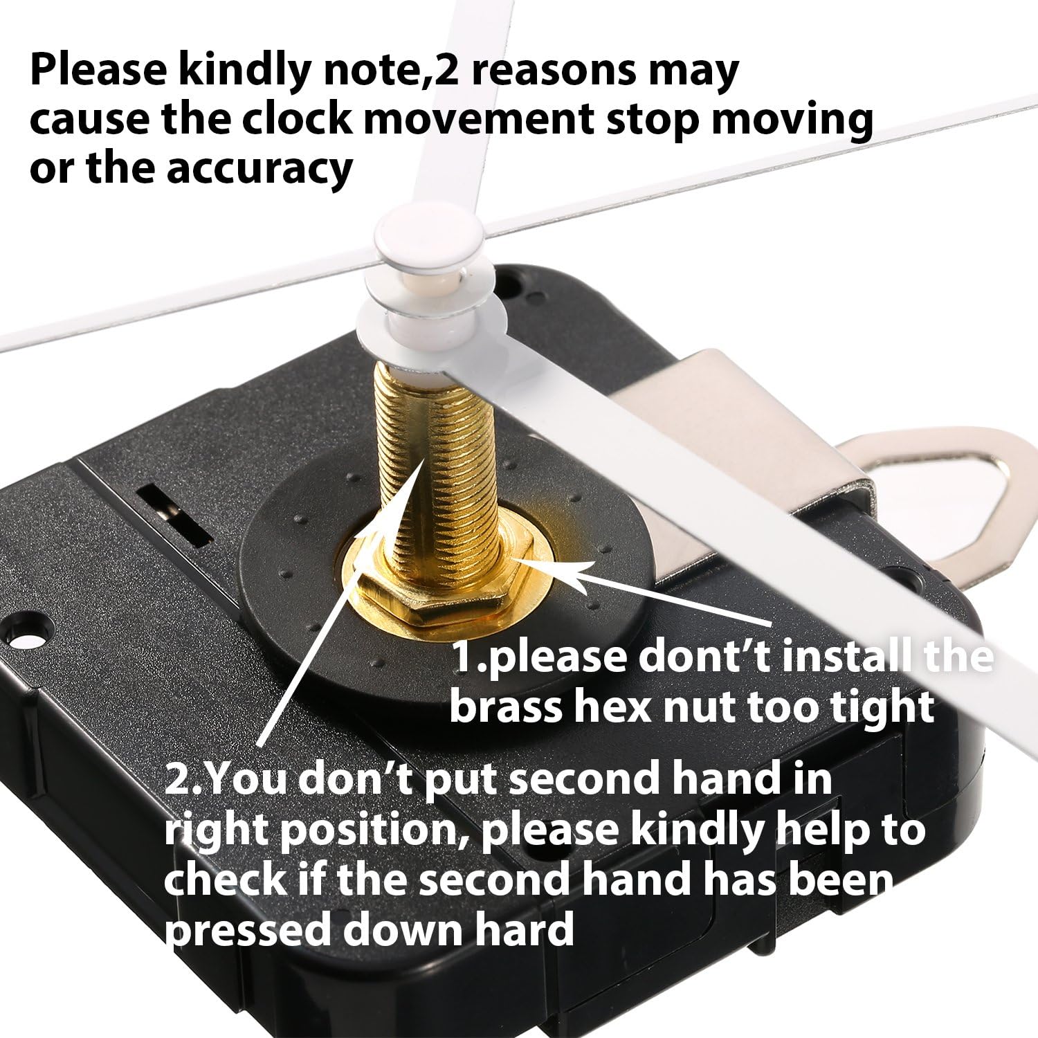 Hicarer 28mm Replacement Clock Movement with Metal Hook Repair Kit