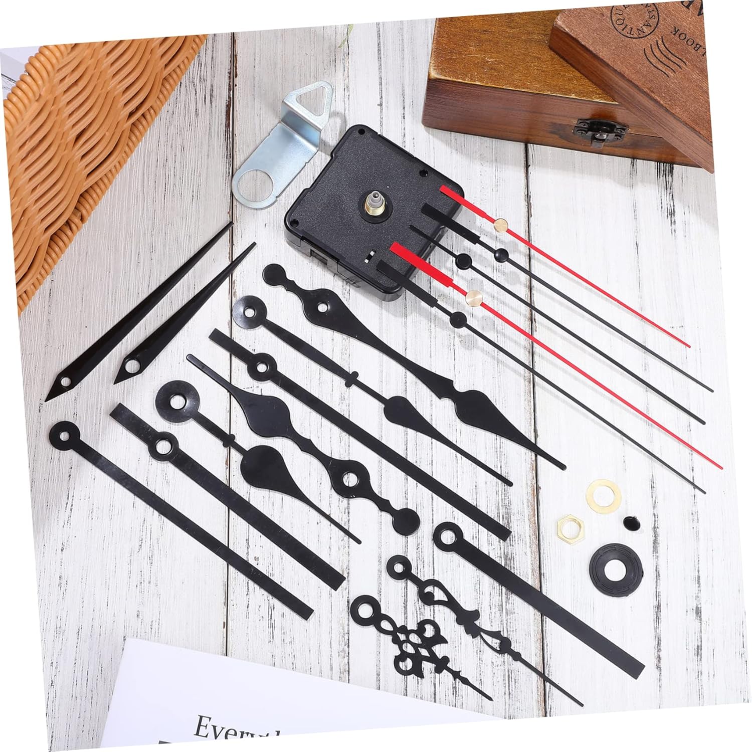 Precision Clock Movement Repair Kit with 8 Replacement Parts