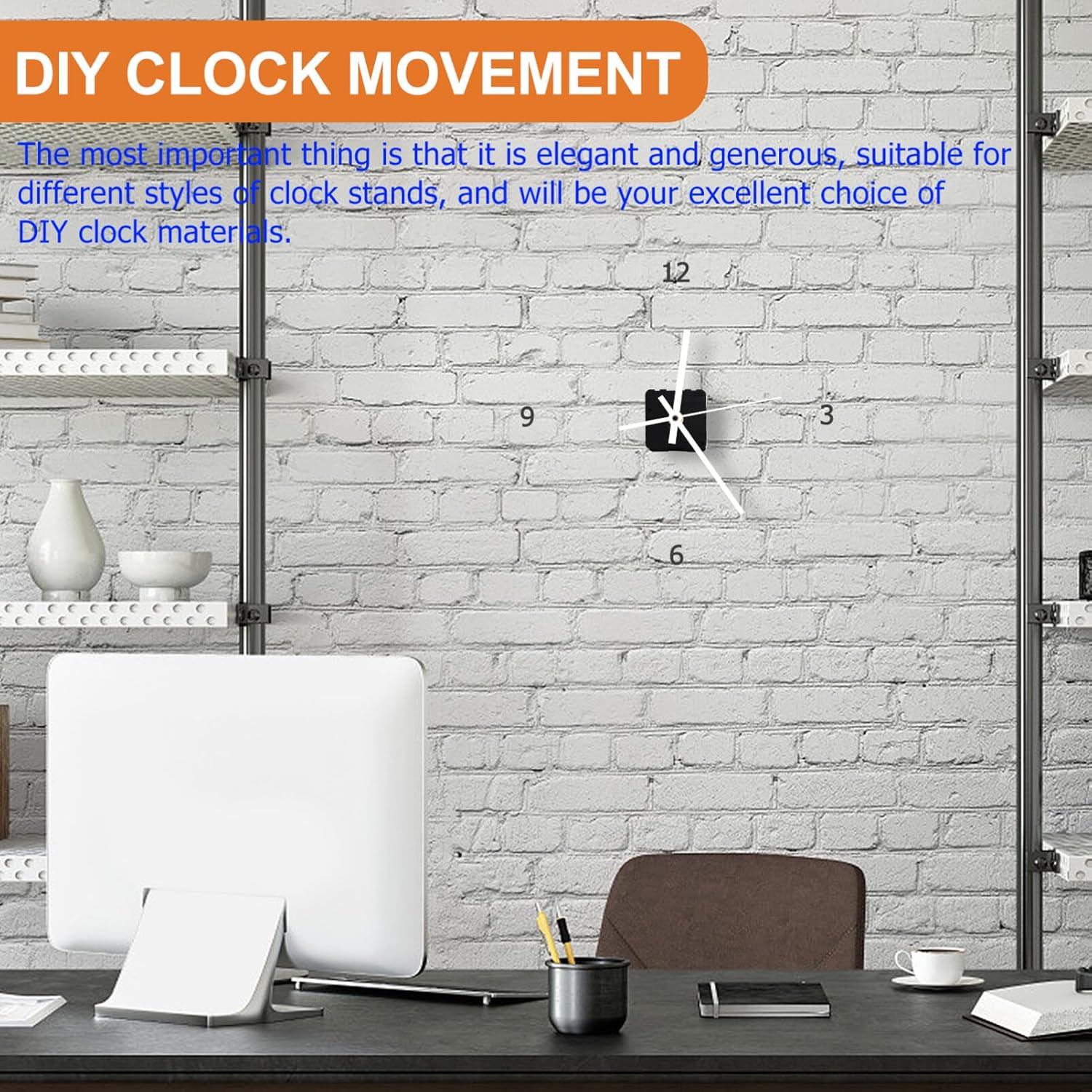 Uonlytech Plastic Clock Hands Kit Easy DIY Repairs for Home Clocks