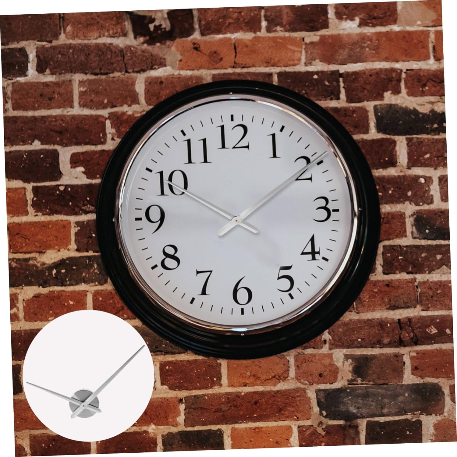 STOBAZA DIY Battery Operated Wall Clock Movement with Silver Metal Hands