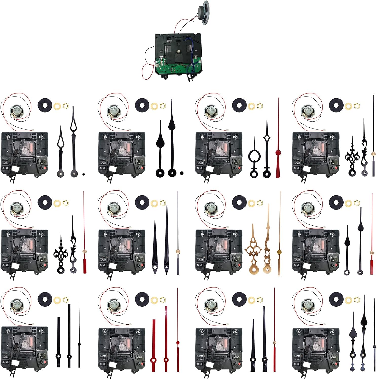 CVZQTESimple 300g Plastic Music Box Clock Movement