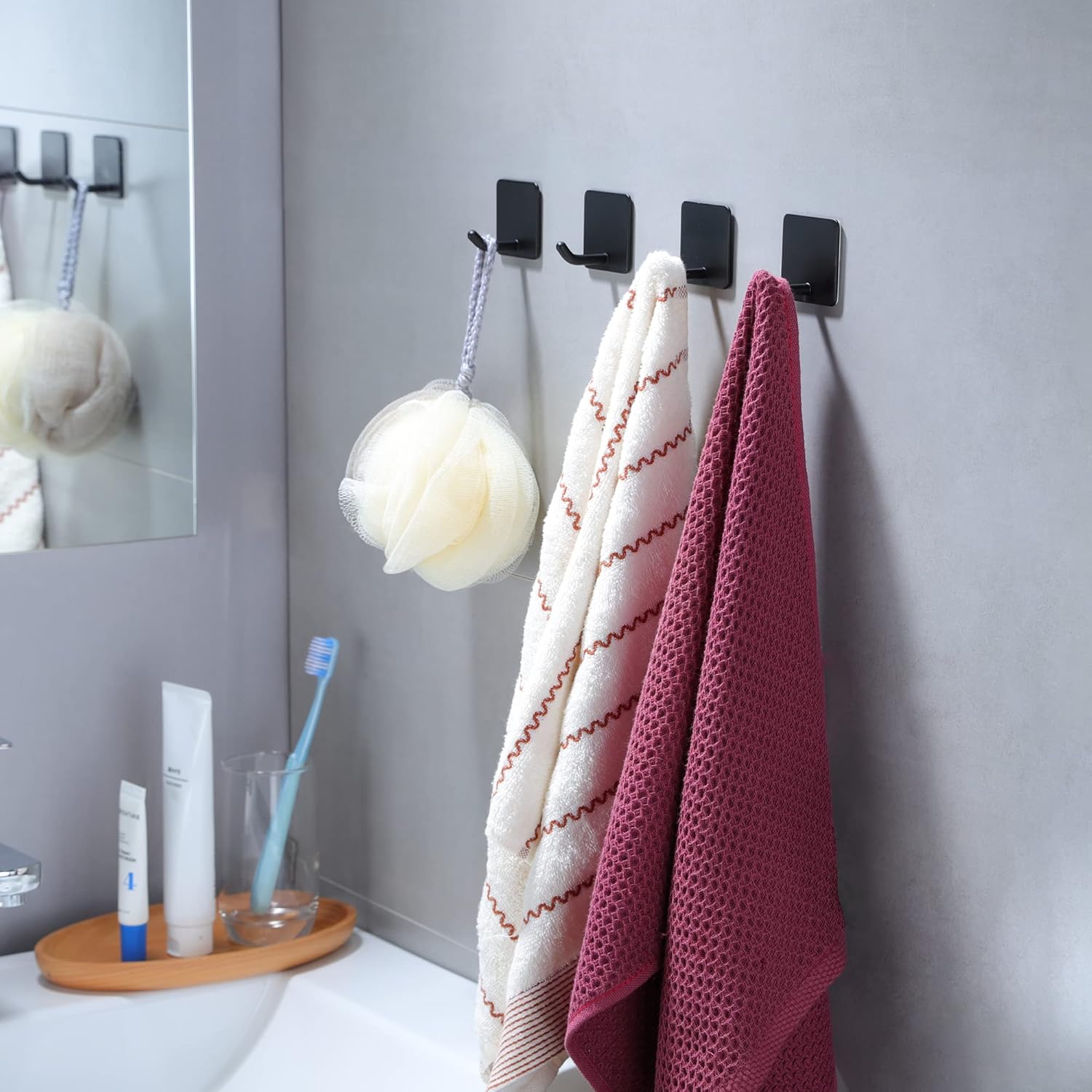 4-Piece Essential Towel Hook Set