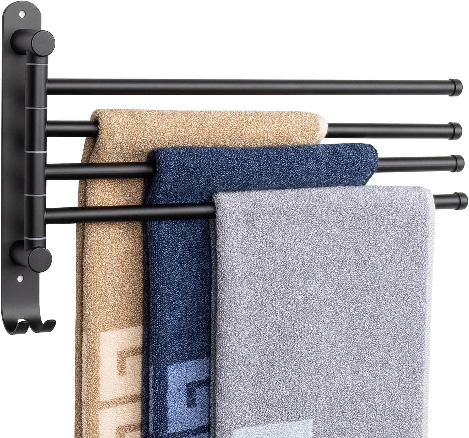 Sturdy 4-Arm Swivel Towel Rack for Bathroom Kitchen