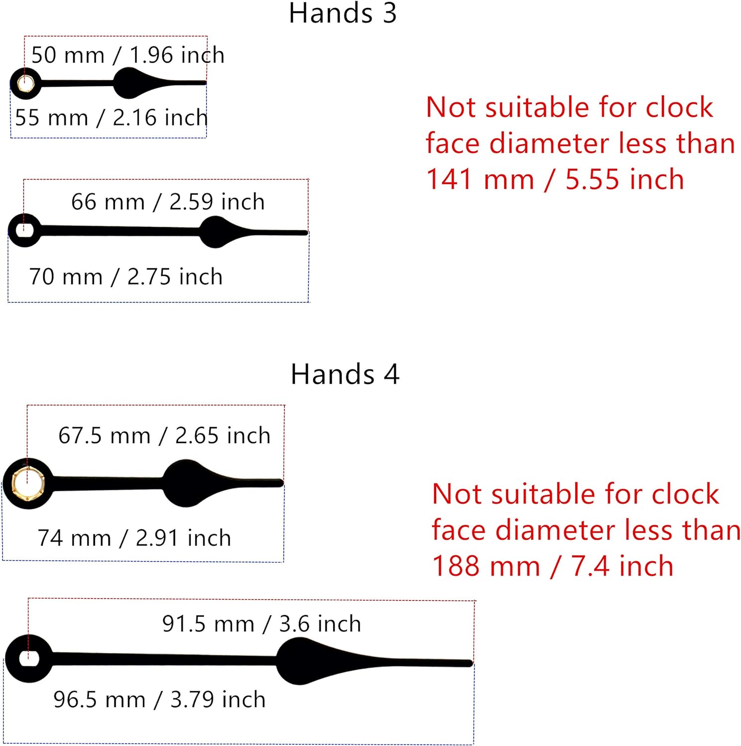 12888 TIKROUND Include Hands Wall Clock Movement