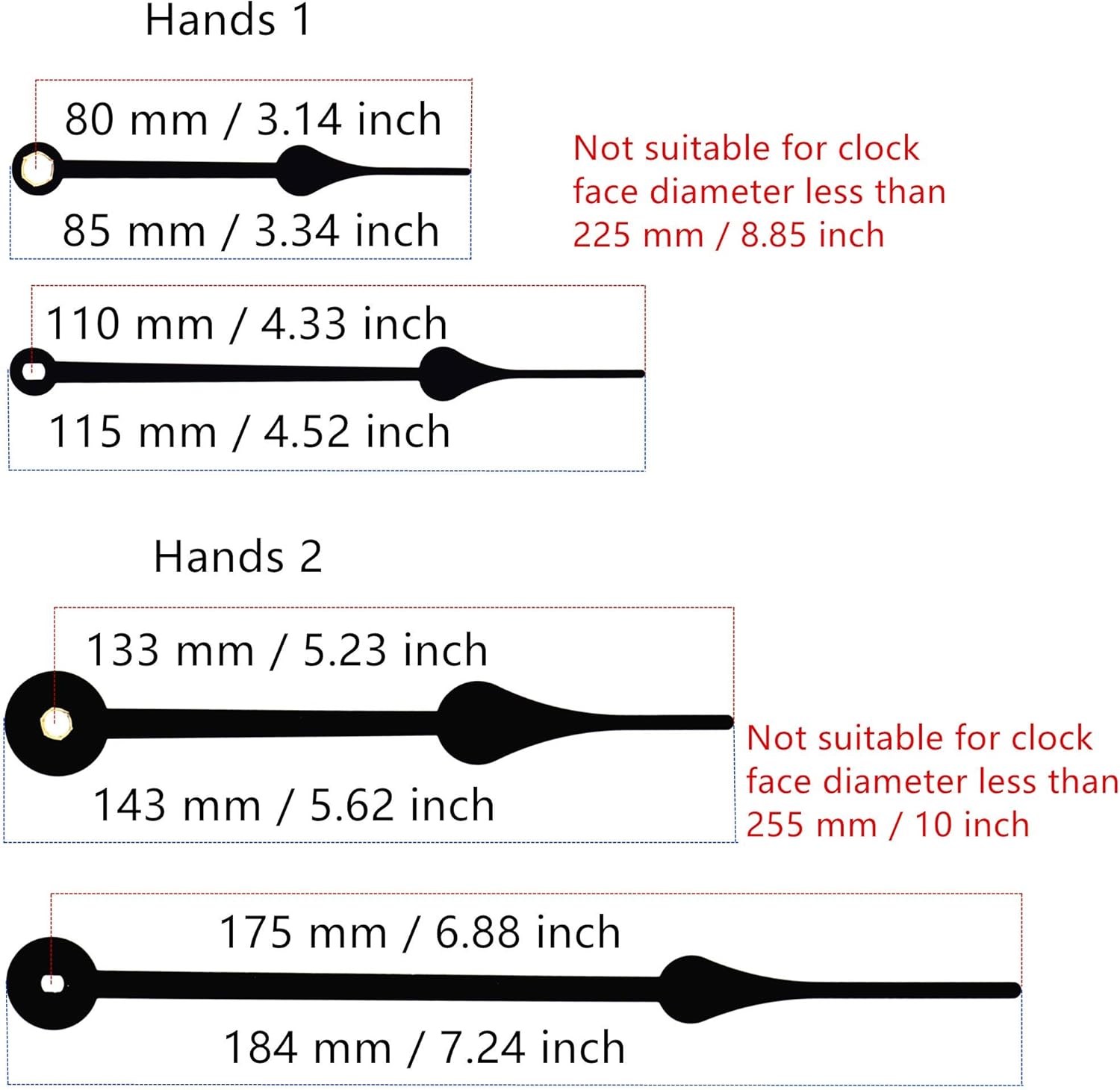 12888 TIKROUND Include Hands Wall Clock Movement