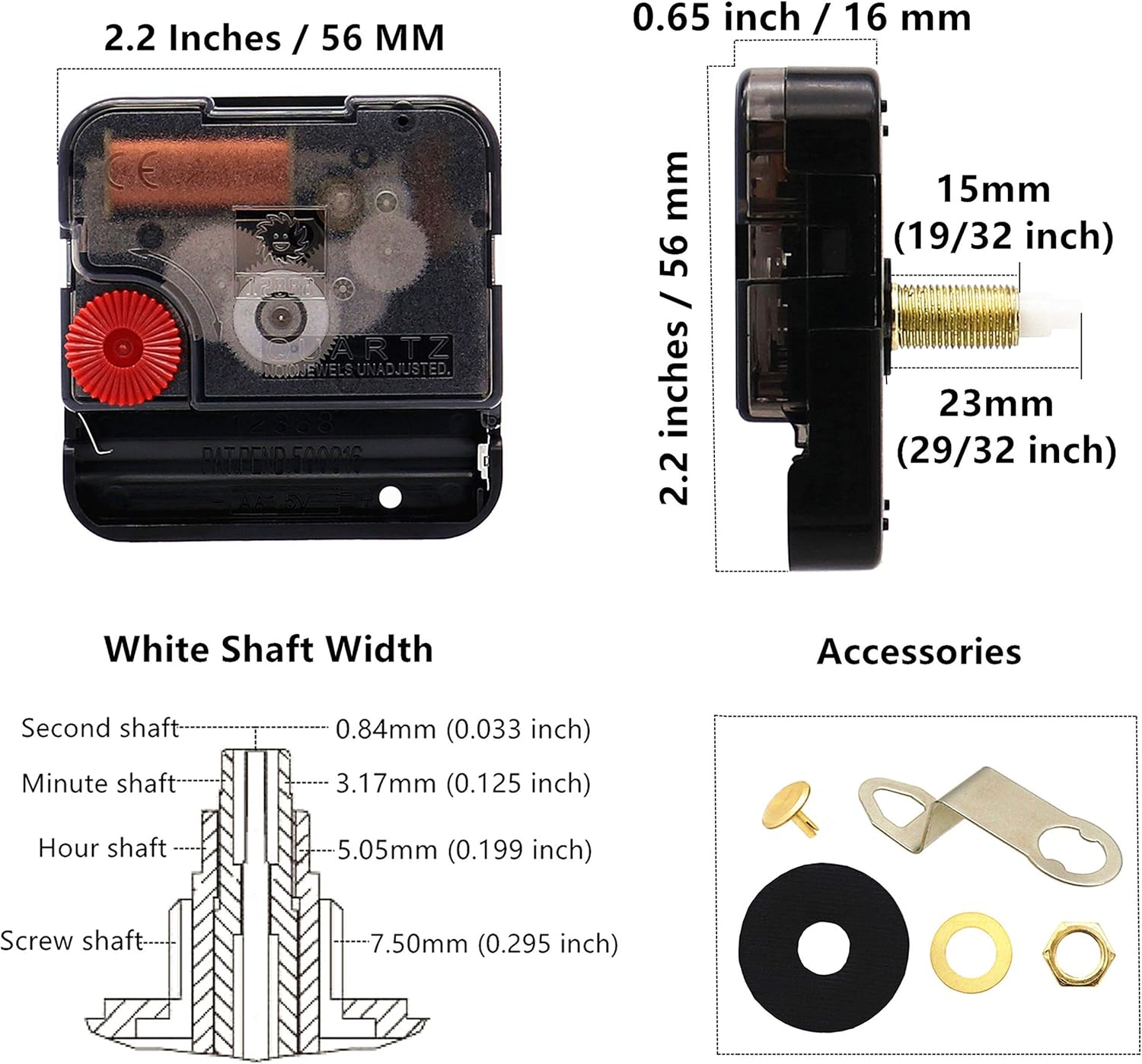 Sweep Silent Movement Wall Clock Kit