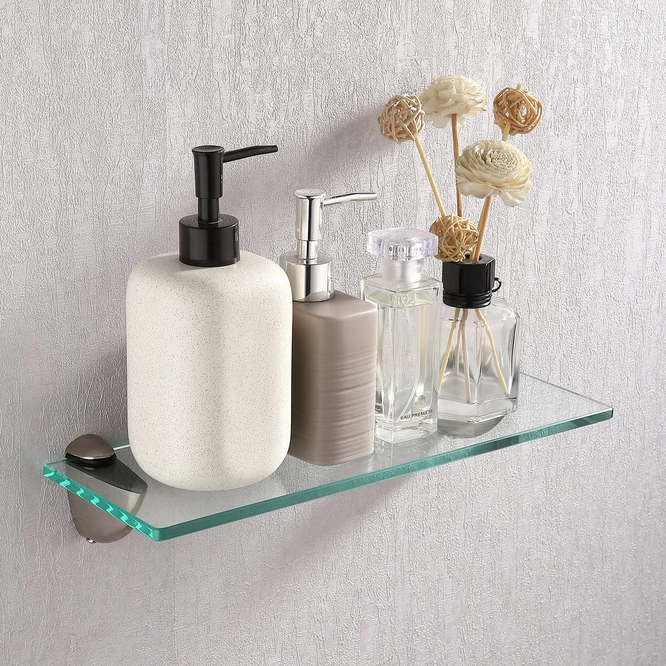 Sturdy Tempered Glass Organizer Shelf