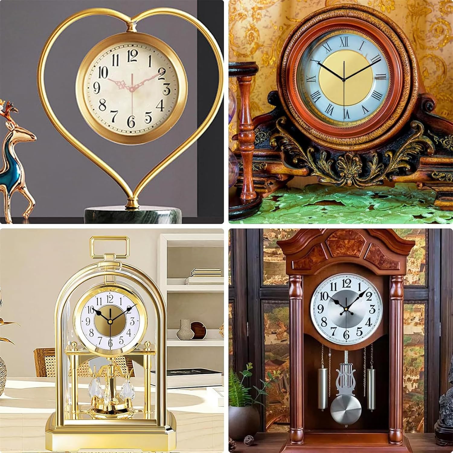 2-Pack Clock Movement Kit with 6 Pairs of Hands