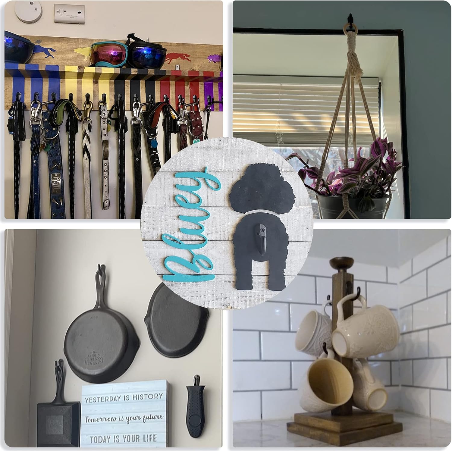 15-Piece Folding Wall-Mounted Coats Towels Hooks for Home Use